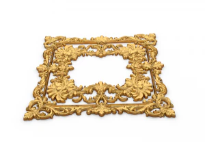 Plaster decorative frame ornament 13 3D Model