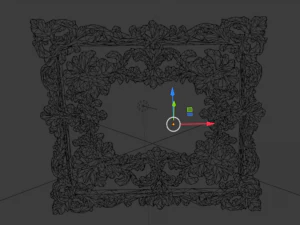 Plaster decorative frame ornament 13 3D Model