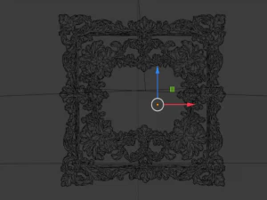 Plaster decorative frame ornament 13 3D Model