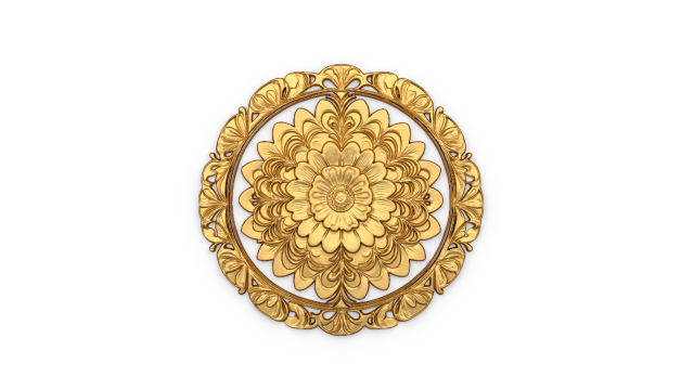 Classic circular carved decor ornament 01 3D-Modell .c4d .max .obj .3ds .fbx .stl .blend 
