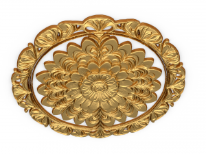 Classic circular carved decor ornament 01 3D-Modell