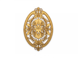 Classic oval carved decor ornament 01 3Dモデル