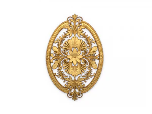 Ornement de d&eacute;cor sculpt&eacute; ovale classique 01 Modèle 3D
