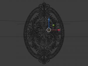 Classic oval carved decor ornament 01 3D Model