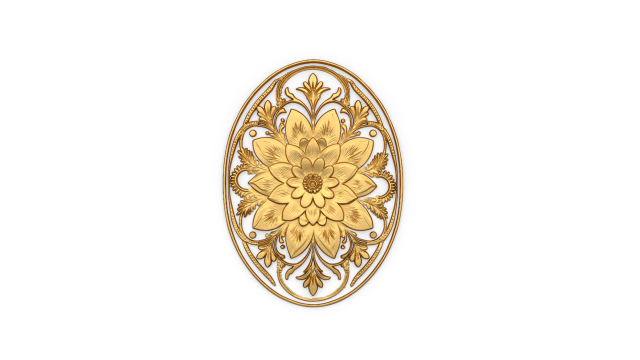 Classic oval carved decor ornament 02 3D-Modell .c4d .max .obj .3ds .fbx .stl .blend 