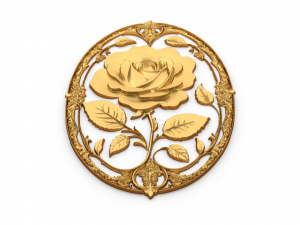 Classic oval carved decor ornament 04 3D-Modell