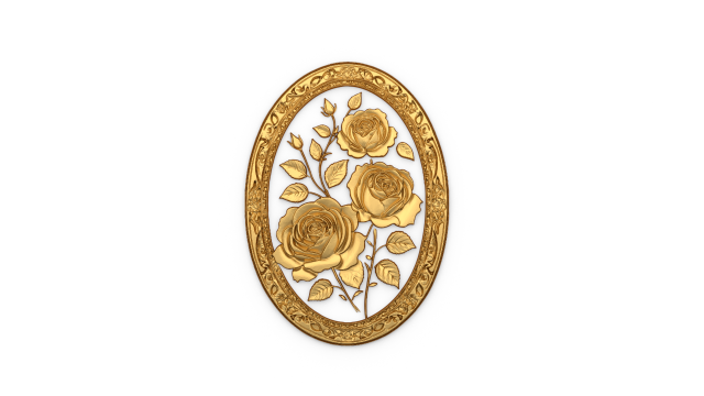 Classic oval carved decor ornament 05 Modello 3D .c4d .max .obj .3ds .fbx .stl .blend 