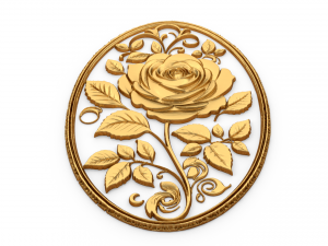 Classic oval carved decor ornament 06 Modelo 3D