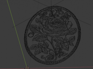 Classic oval carved decor ornament 06 Modelo 3D