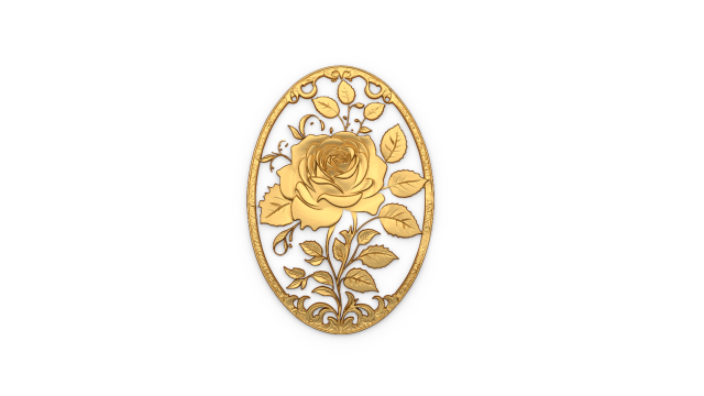 Classic oval carved decor ornament 07 3D Model .c4d .max .obj .3ds .fbx .stl .blend 