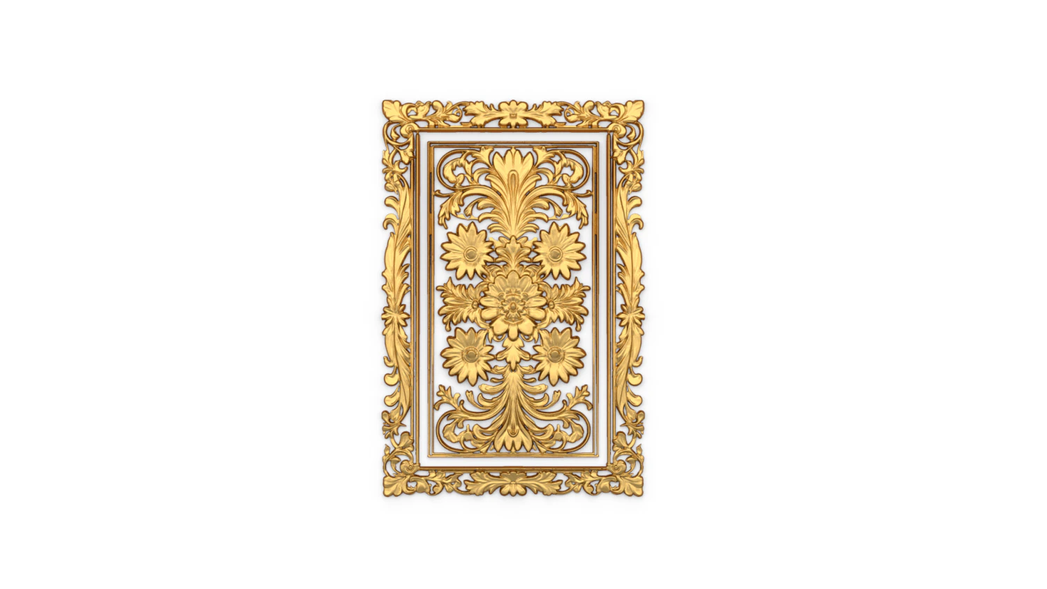 Classical door decor 04 3D Model .c4d .max .obj .3ds .fbx .stl .blend 