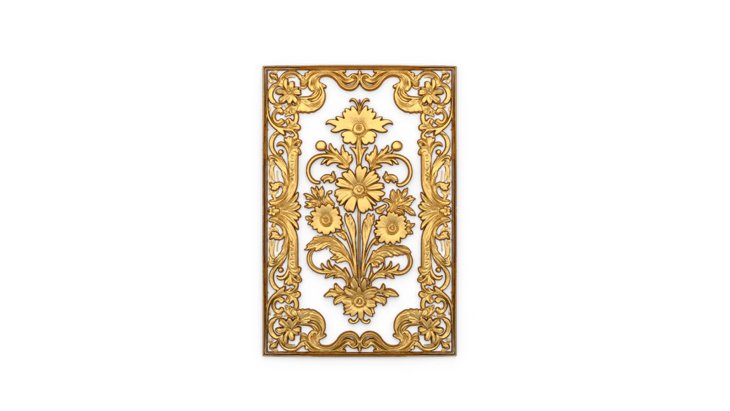 Classical door decor 08 3D Model .c4d .max .obj .3ds .fbx .stl .blend 