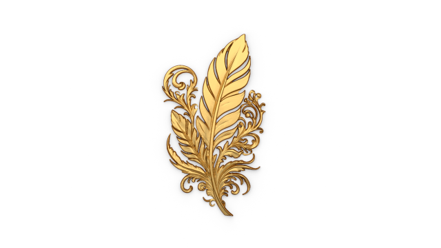Feather decor set wall mural01 Modelo 3D .c4d .max .obj .3ds .fbx .stl .blend 
