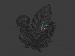 Feather decor set wall mural01 Modelo 3D
