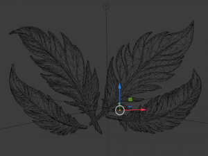 Feather decor set wall mural 02 3Dモデル