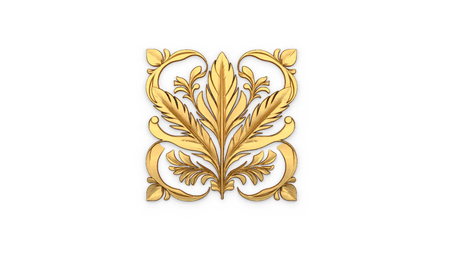 Feather decor set wall mural 03 3D Model .c4d .max .obj .3ds .fbx .stl .blend 