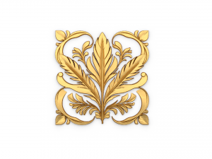 Feather decor set wall mural 03 3D मॉडल