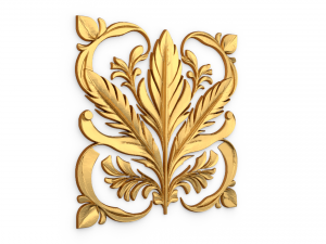Feather decor set wall mural 03 3D मॉडल