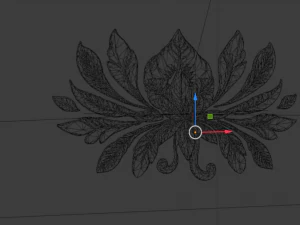 Feather decor set wall mural 04 3D Model