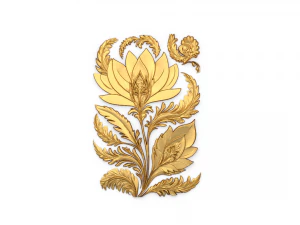 Feather decor set wall mural 05 3D Model