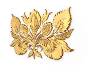 Feather decor set wall mural 06 3D Model
