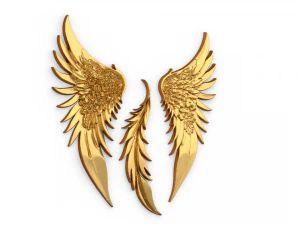 Wings Printable carved decor 02 3D Model