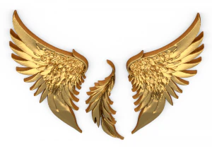 Wings Printable carved decor 02 3D Model