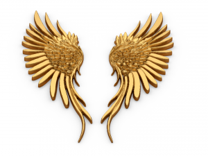 Wings Printable carved decor 03 Model 3D