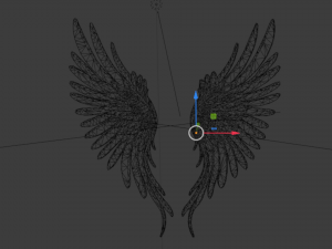 Wings Printable carved decor 03 Model 3D