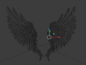 Wings Printable carved decor 03 Model 3D