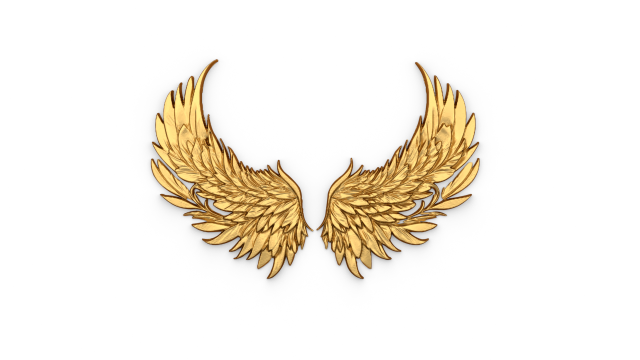Wings Printable carved decor 04 3D Model .c4d .max .obj .3ds .fbx .stl .blend 