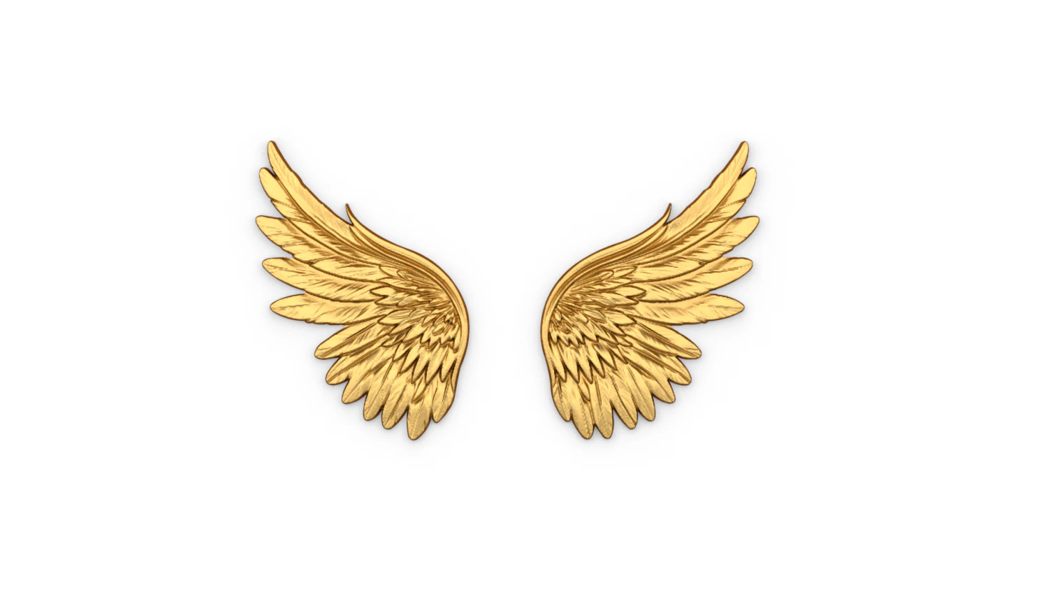 Wings Printable carved decor 05 3D Model .c4d .max .obj .3ds .fbx .stl .blend 