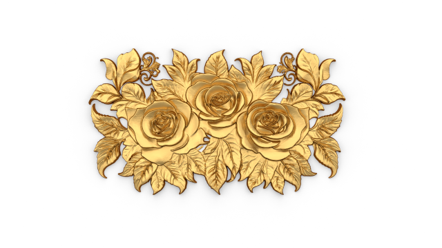 Mural classic flowers decor ornament 02 Modelo 3D .c4d .max .obj .3ds .fbx .stl .blend 