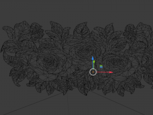 Mural classic flowers decor ornament 02 Modelo 3D