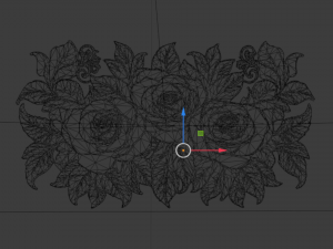 Mural classic flowers decor ornament 02 Modelo 3D