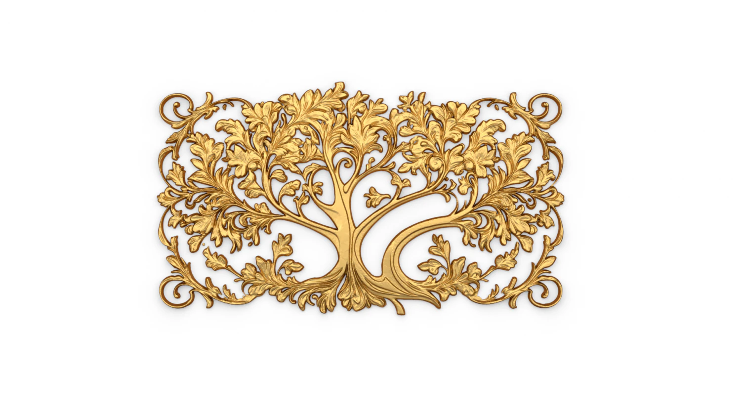 Mural tree decor set ornament 01 3D Model .c4d .max .obj .3ds .fbx .stl .blend 