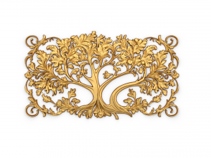 Mural tree decor set ornament 01 Model 3D