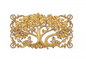 Mural tree decor set ornament 01 3D Model