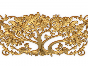 Mural tree decor set ornament 01 Modelo 3D
