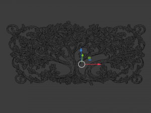 Mural tree decor set ornament 01 Modelo 3D