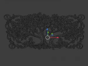 Mural tree decor set ornament 01 3D Model