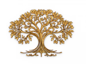 Zestaw dekoracji ściennych drzewo ozdoba 02 Model 3D