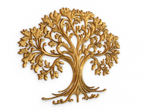 Mural tree decor set ornament 02 3D-Modell