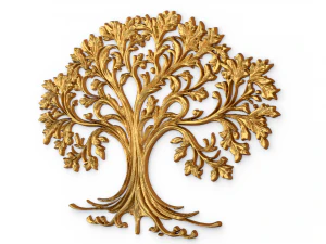 Mural tree decor set ornament 02 3D Model