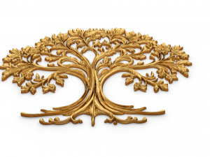 Mural tree decor set ornament 02 3D-Modell