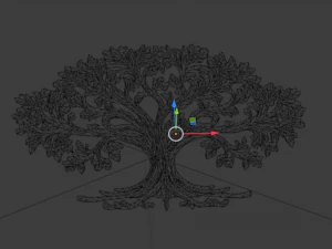 Mural tree decor set ornament 02 3D Model
