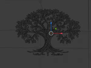 Mural tree decor set ornament 02 3D Model