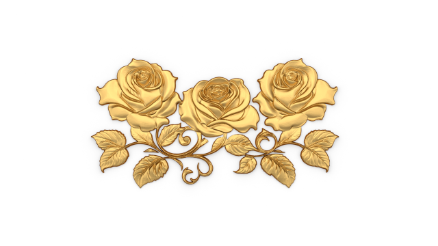 Mural classic flowers decor ornament 03 3D Модель .c4d .max .obj .3ds .fbx .stl .blend 