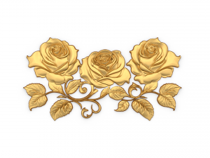 Mural classic flowers decor ornament 03 3D 모델