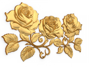 Mural classic flowers decor ornament 03 3D Модель